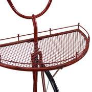 Estante rojo bicicleta diseño de metal 64 x 33-38 x h81 cm