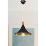 Lámpara colgante Kano oro negro ASZ1564