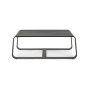 Mesa de centro para exterior en aluminio antracita MERRIGAN 105x62x h38 cm