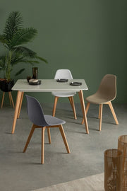 Mesa de madera blanca Michelangelo 120 x 80 cm