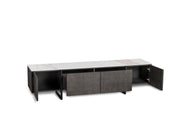 Mueble TV blanco-gris oscuro 40 cm x 180 cm Alt. 45 cm