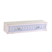 Estantería de madera Chipre con cajón shabby 21 x 80 x h 16,5 cm