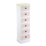 Mueble de madera Lausanne 6 cajones crema cm29x23h95