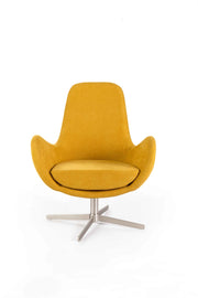 Sillón giratorio amarillo 64 cm x 72 cm A. 42 cm