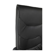 Sillón ejecutivo Makam negro y patas cromadas