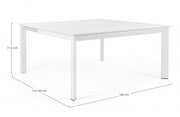 Mesa de jardín extensible Konnor blanco