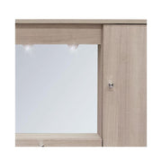 Mueble moderno espejo de baño 1 puerta con solapa de olmo h.61x73x14