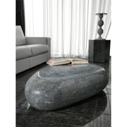 Mesa de centro moderna de piedra gris cm 52 x 98 xh 27