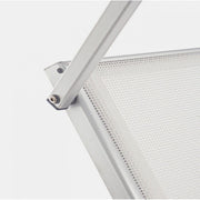 Cuna cruzada con ruedas en aluminio blanco