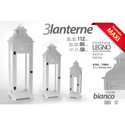 Tris Lanterne blanco muebles grandes de la casa vidrio de vidrio de jardín