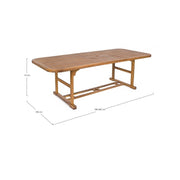 Mesa de exterior Noemi extensible de madera 180 - 240x100x h 74cm