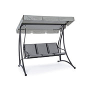 Mecedora de acero tres plazas Antracita GRELY 190x120x h185 cm