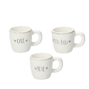 Taza 360 cc Amour Gres bianco