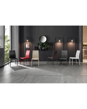 4x Sillas de polipiel y metal blanco Kitty STS