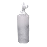 Vela de parafina led plateada cm ø8h18