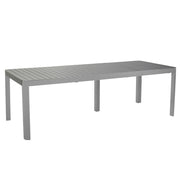 Mesa de jardín extensible de aluminio gris tórtola 100 x 200-260-320 xh 75 cm
