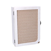 Llavero puerta madera blanca rectangular con 3 ganchos cm20x9,5x29