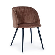 Silla Queen acero terciopelo óxido 53 x 57 x 81,5 cm