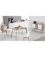 4x Sedia nórdico Carlotta bianca STS