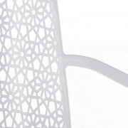 Silla de exterior Jodie blanca con reposabrazos