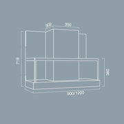 Campana extractora ETRA de acero inoxidable bruñido 120 cm