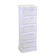 Mueble madera 5 cajones liverpool blanco cm29x23h81