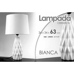 Lámpara de mesa blanca Cerámica Lumen 34 x 34 x 62.5 H CM
