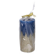 Vela de parafina oro azul cm ø6,8h15