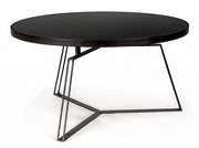 Mesa de centro de diseño de metal negro Ø70a - 38h