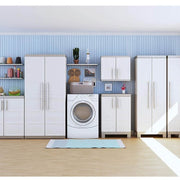 Armario multiusos de dos puertas y cuatro baldas Beige EXCELENCIA 65 x45x h182 cm