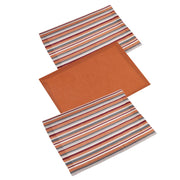 Juego de paños de cocina 3 piezas Stripe burdeos hilado teñido cm50x70