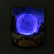 Libro de bola de cristal de resina led con música cm14x14h16,5