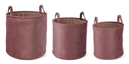 3x Set3 P.Oggetti Terciopelo A Rosa