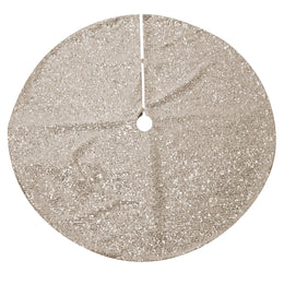 Cubre arbolitos de tela con lentejuelas champagne cm ø90