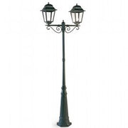 Lámpara de pared de aluminio fundido con difusores de vidrio transparente negro