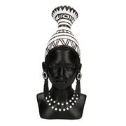 Busto de mujer africana estatua de resina cm23x16h39