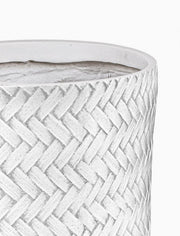 Set4 P.Vaso Bianco Trenzado de Pestañas