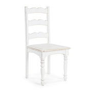 Silla de madera de estilo rústico blanco shabby