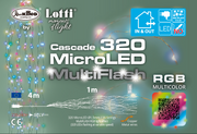 Luces Navideñas Cascada 320 MicroLED RGB 16x20 H100cm