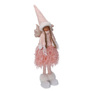 Ángel led tela rosa cm15x10h52