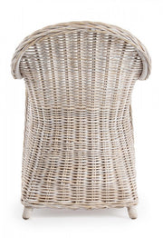 Sillón con cojín blanco nuevo en fibras naturales