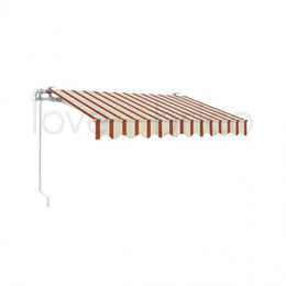 Toldo enrollable 300x200 de aluminio - Burdeos/Crema