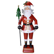 LED rojo metal Papá Noel cm40x30h135