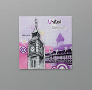 Cuadro de vidrio 70x70 cm con lienzo multicolor