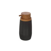 Dispensador De Jabon Serie London Madera Negra Y Marron