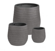 Set3 P.Vaso Trenzado Bomba Antracita