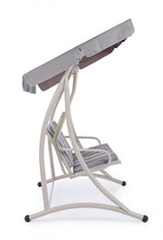 Mecedora tres plazas en acero Ivory GRELY 190x120x h185 cm