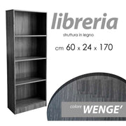 Librería de la oficina del dormitorio gris de pared 60 x 24 x 170 cm