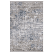 Alfombra Asya CR45 fondo gris y tonos beige y celeste 160x230