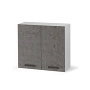 Escurridor de cocina gris cemento mueble alto con 2 puertas Cm 80x32xH 72